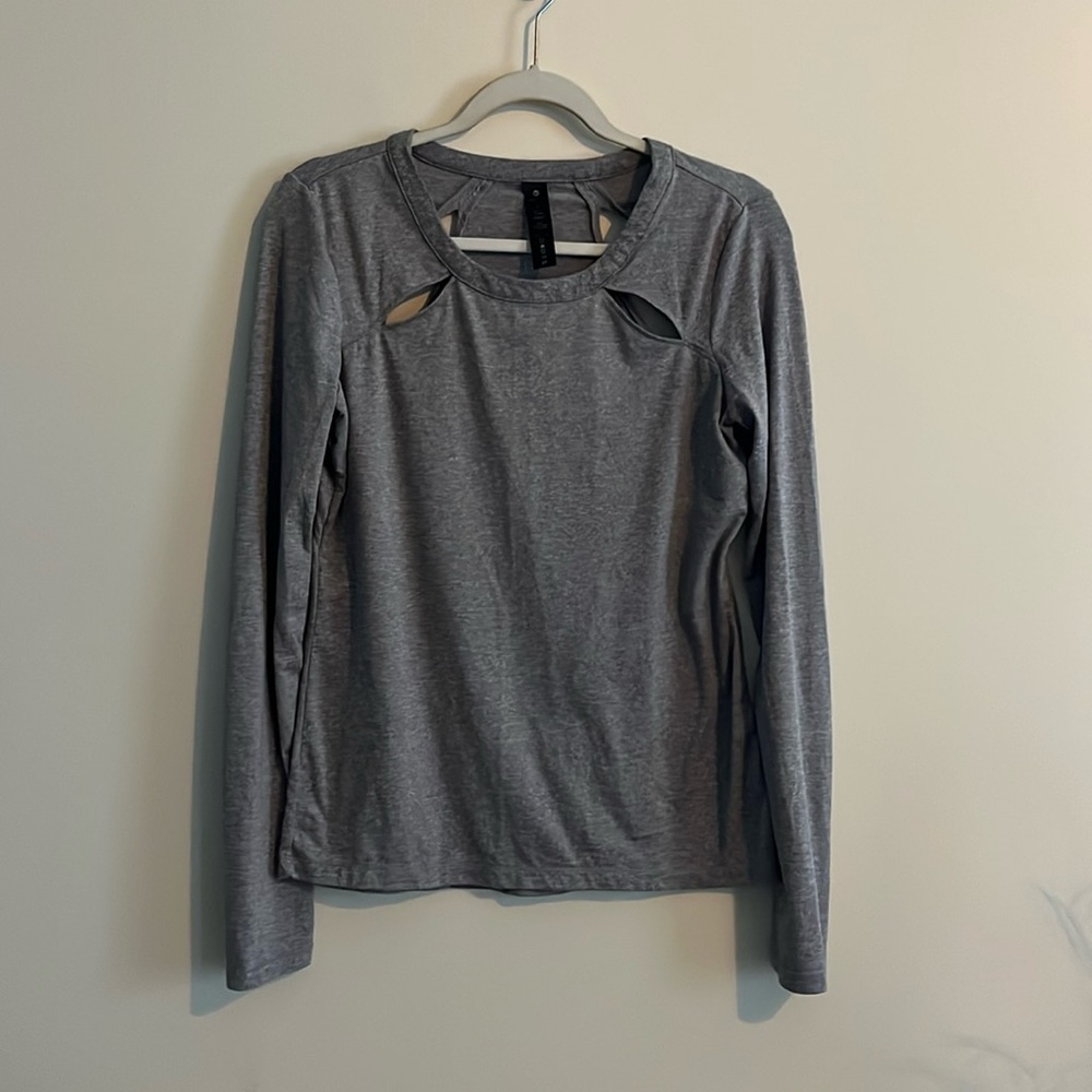 Gray Long Sleeve Women's Top